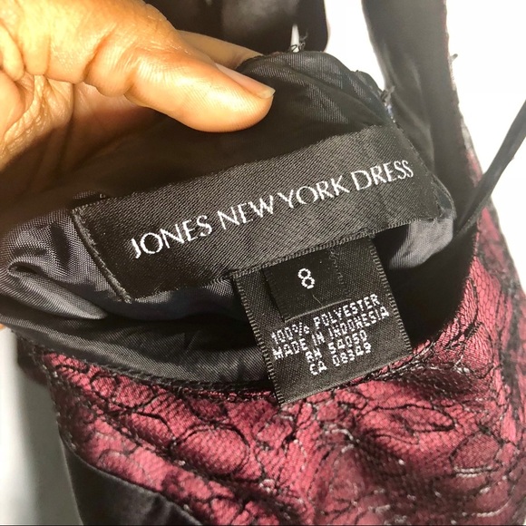 3/$60 Jones New York Formal Lace Halter Full Dress SZ 8 - Picture 2 of 3